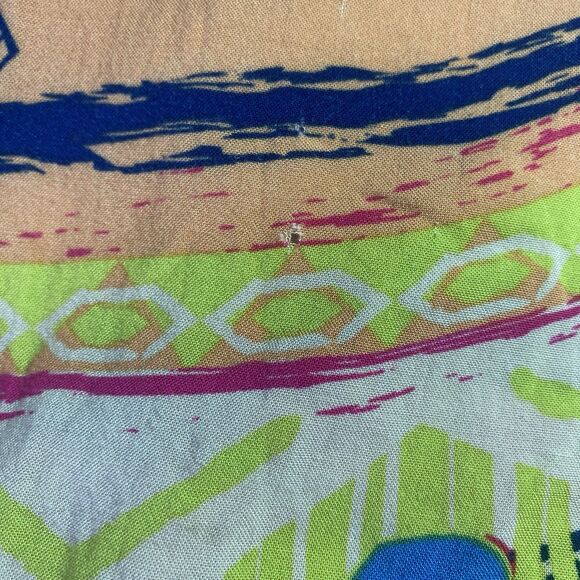 Anthropologie FLYING TOMATO Blouse Cold Shoulder Short Sleeve Aztec Womens M - Picture 6 of 10